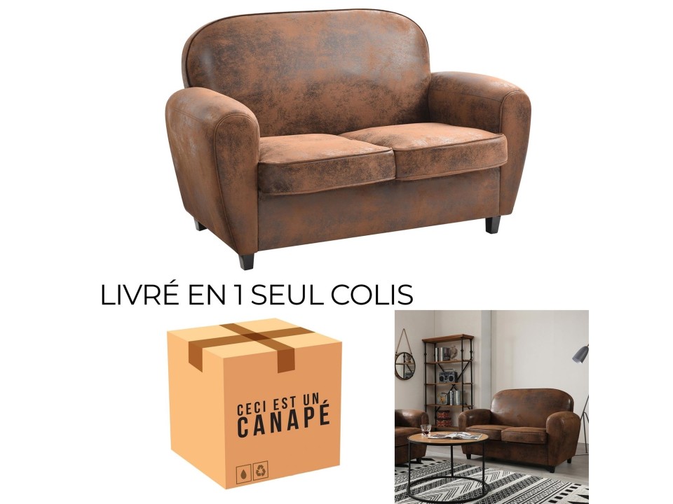 Sofa Klubowa Vintage brown - Intesi