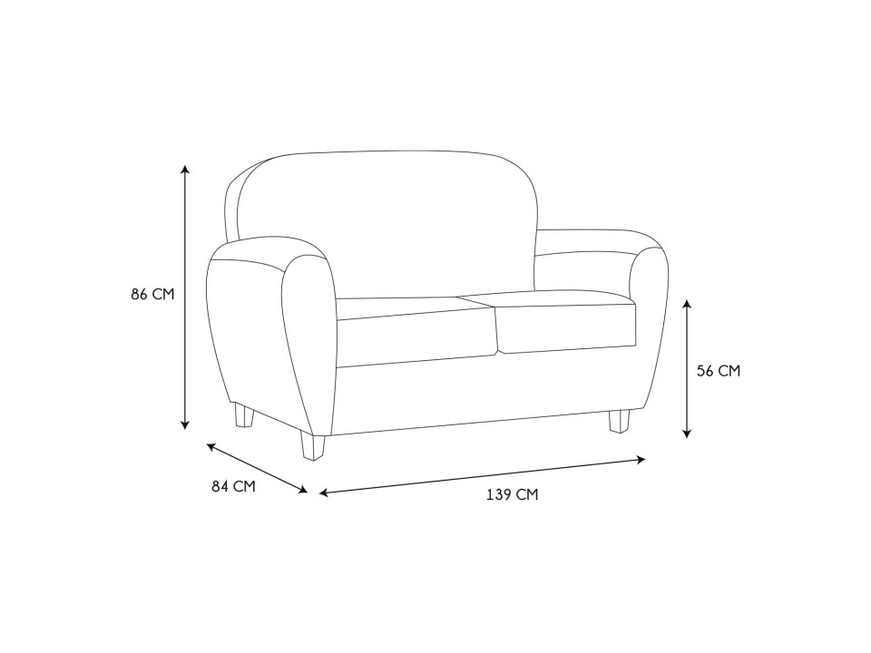 Sofa Klubowa Vintage brown - Intesi