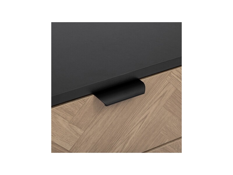 Szafka nocna Chevron z efektem naturalnego drewna - 5five simply smart
