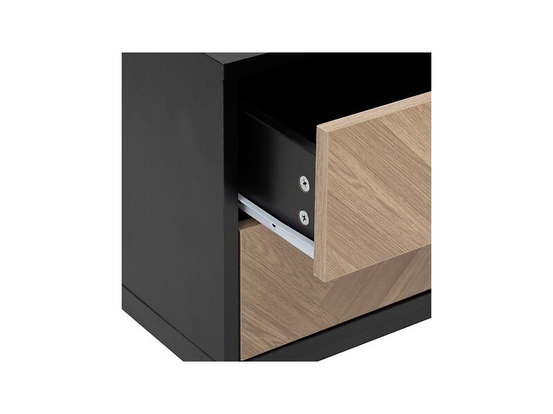 Szafka nocna Chevron z efektem naturalnego drewna - 5five simply smart