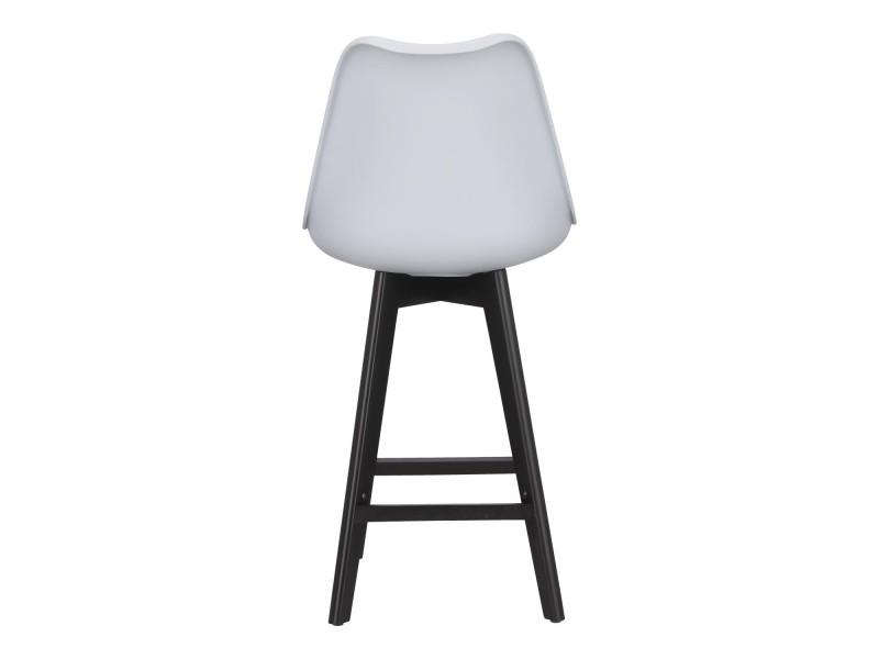 Stołek barowy Norden wood black low PP szary - Intesi