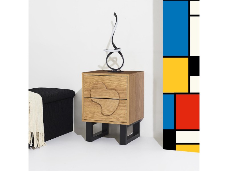 Szafka nocna Calypso dab/czarna - Intesi