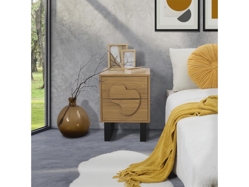 Szafka nocna Calypso dab/czarna - Intesi