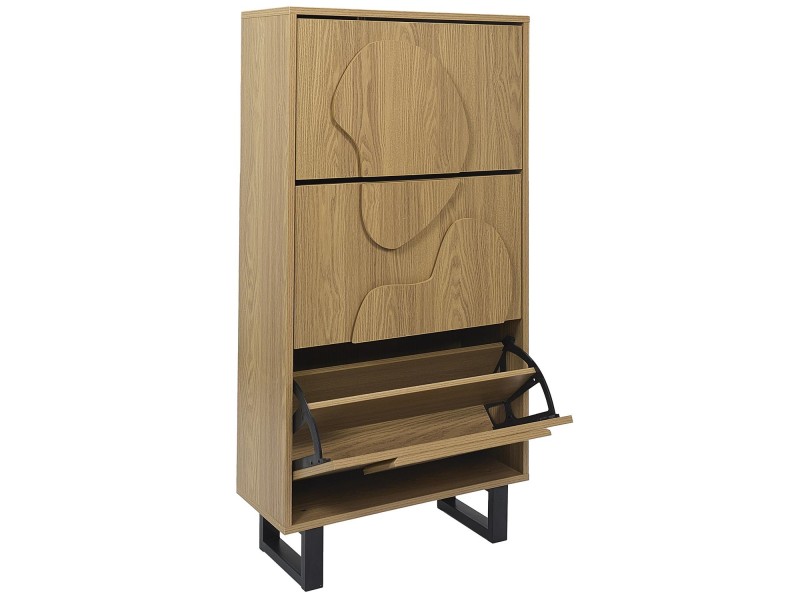 Szafka na buty Calypso dąb/czarna - Intesi