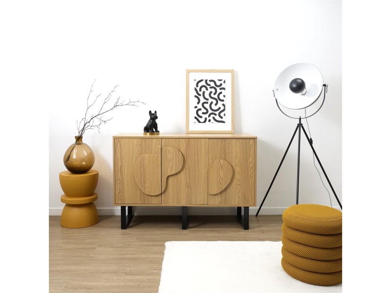 Komoda/ bufet Calypso dąb/czarna - Intesi