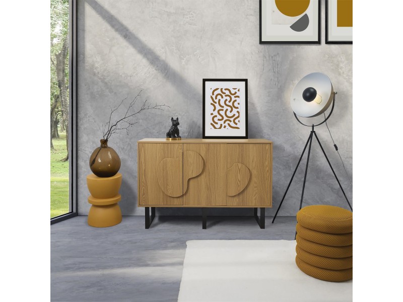 Komoda/ bufet Calypso dąb/czarna - Intesi