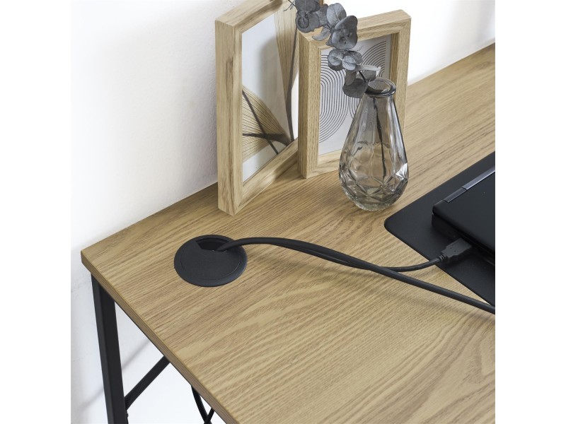 Biurko Link naturalne/czarne - Intesi