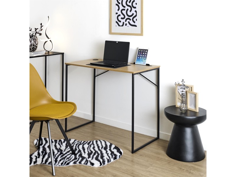 Biurko Link naturalne/czarne - Intesi