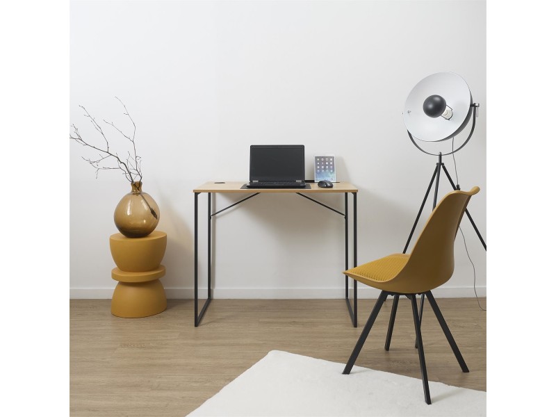 Biurko Link naturalne/czarne - Intesi