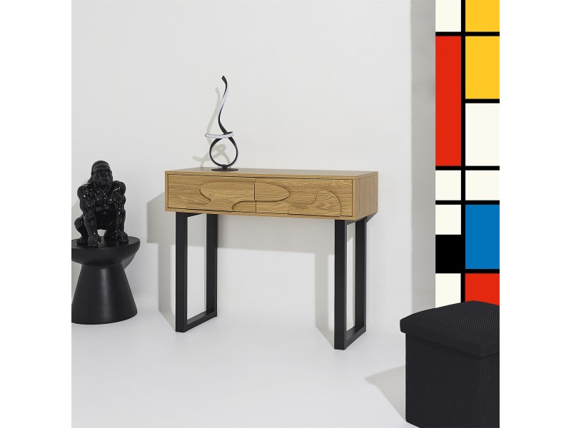 Konsola Calypso dąb/ czarna - Intesi