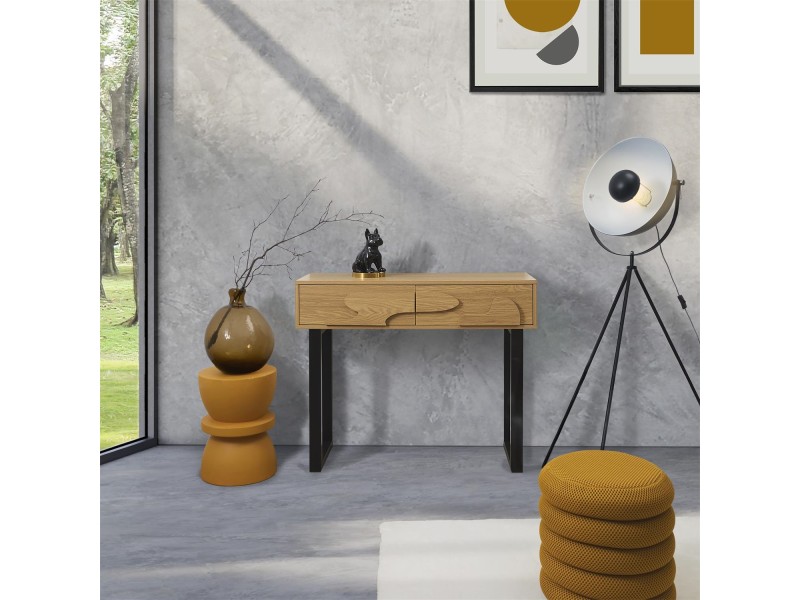 Konsola Calypso dąb/ czarna - Intesi