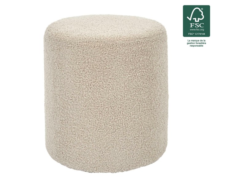 Pufa Rhea boucle taupe - Intesi