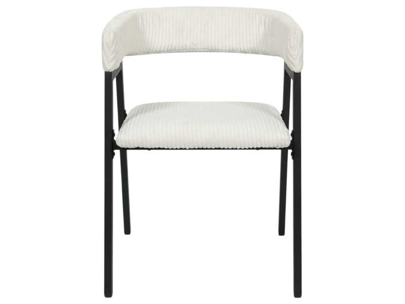 Krzesło Scott białe/czarne sztruks - Intesi