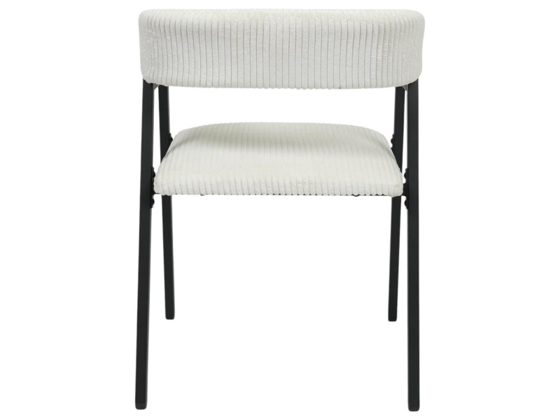 Krzesło Scott białe/czarne sztruks - Intesi