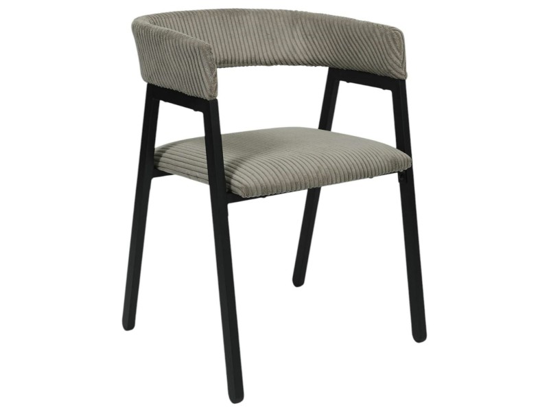 Krzesło Scott taupe/czarne sztruks - Intesi