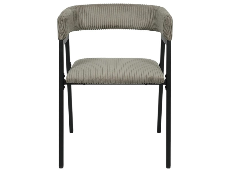 Krzesło Scott taupe/czarne sztruks - Intesi