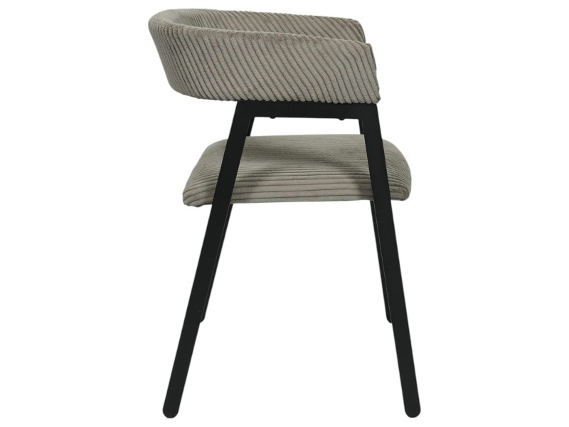 Krzesło Scott taupe/czarne sztruks - Intesi