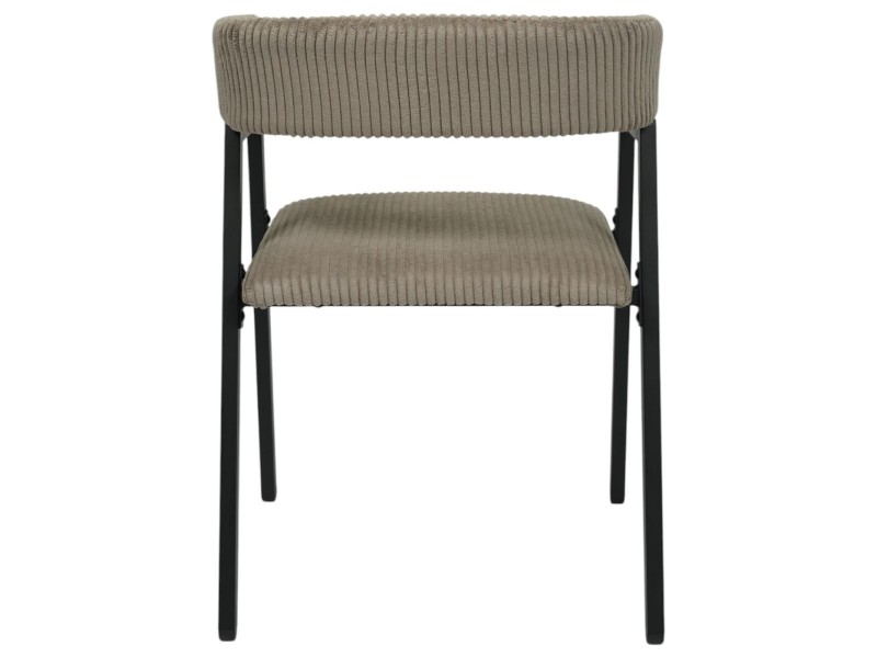 Krzesło Scott taupe/czarne sztruks - Intesi