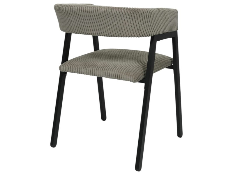 Krzesło Scott taupe/czarne sztruks - Intesi