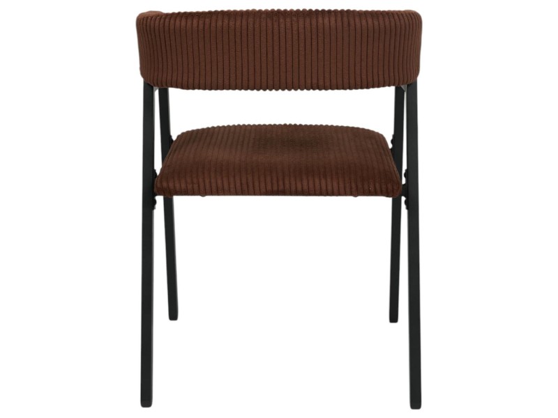 Krzesło Scott teracotta/czarne sztruks - Intesi