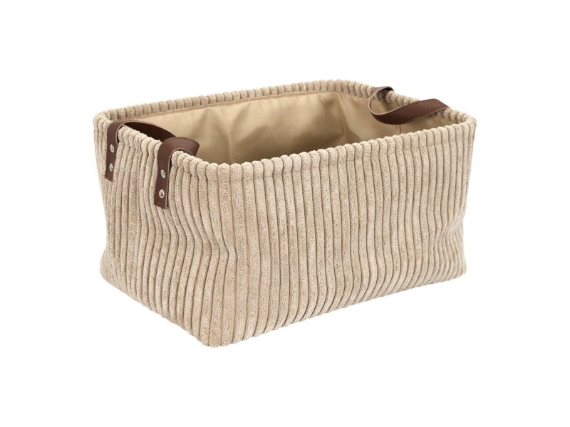 Zestaw 3 koszy Sztruks taupe - Intesi