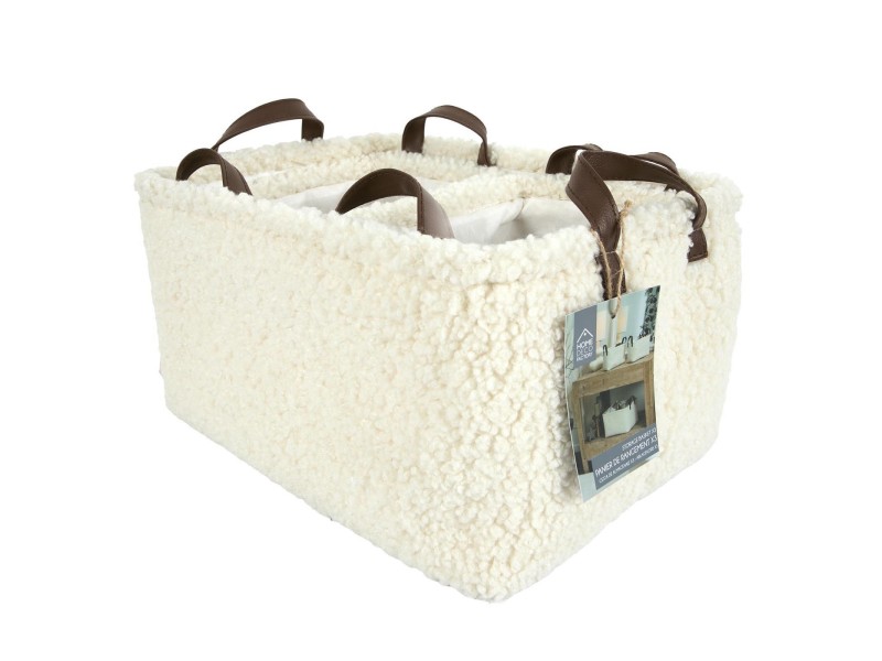 Zestaw 3 koszy Boucle kremowe - Intesi