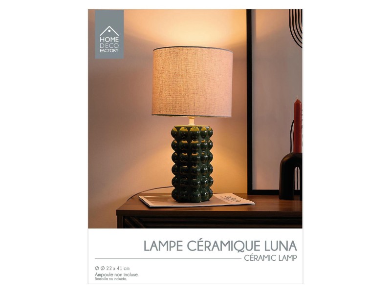 Lampka stołowa Ramil ceramiczna zielona - Intesi