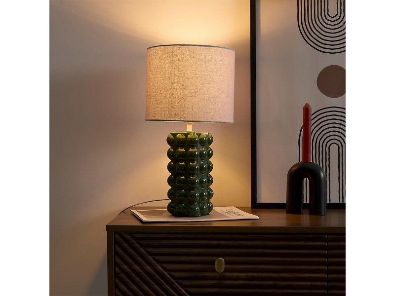 Lampka stołowa Ramil ceramiczna zielona - Intesi