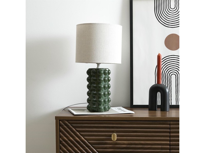 Lampka stołowa Ramil ceramiczna zielona - Intesi