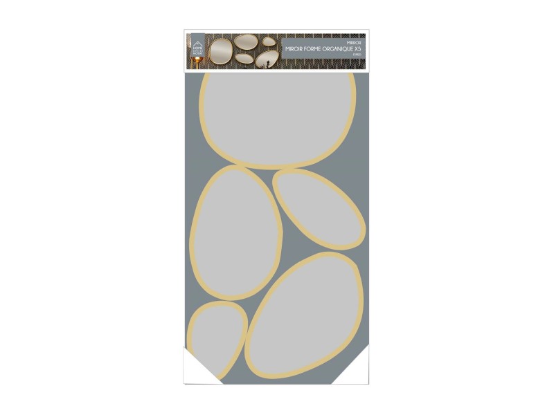 Zestaw 5 luster Organic Shape złote - Intesi