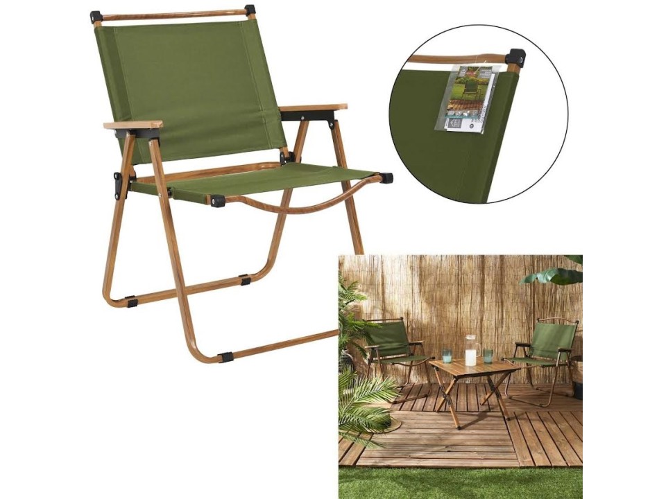 Krzesło składane Mariposa zielone - Intesi