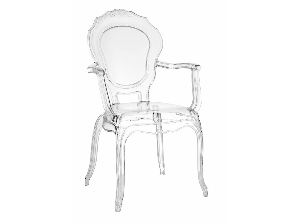 Krzesło transparentne Queen Arm - Intesi