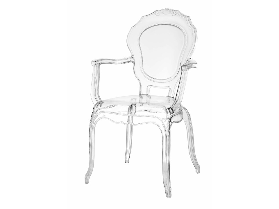 Krzesło transparentne Queen Arm - Intesi