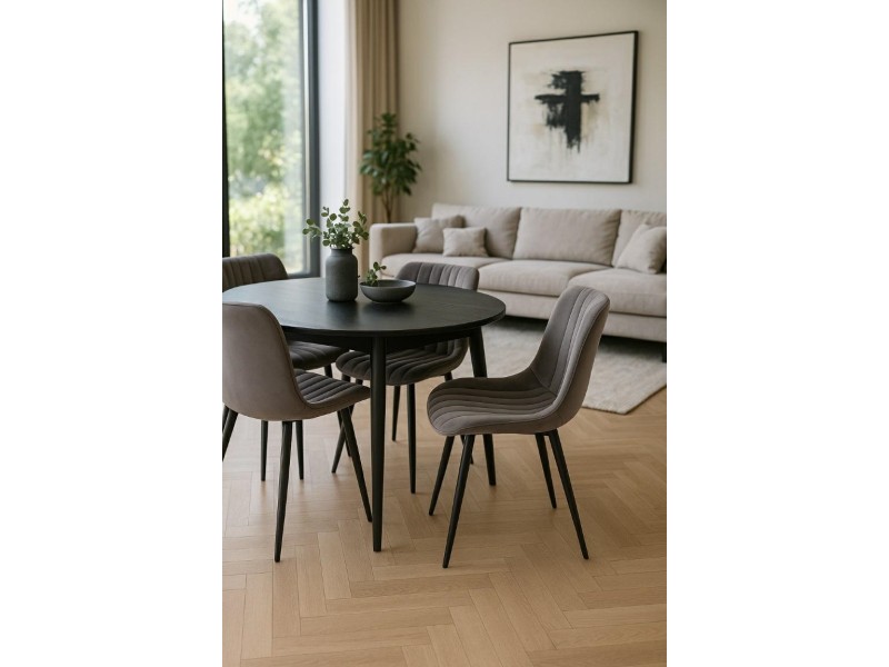 Krzesło Roxino VIC szare pasy pionowe - Intesi