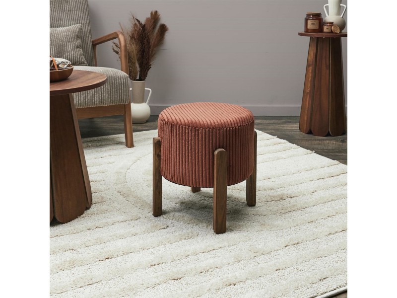 Stołek Scott terakotta sztruksowy - Intesi