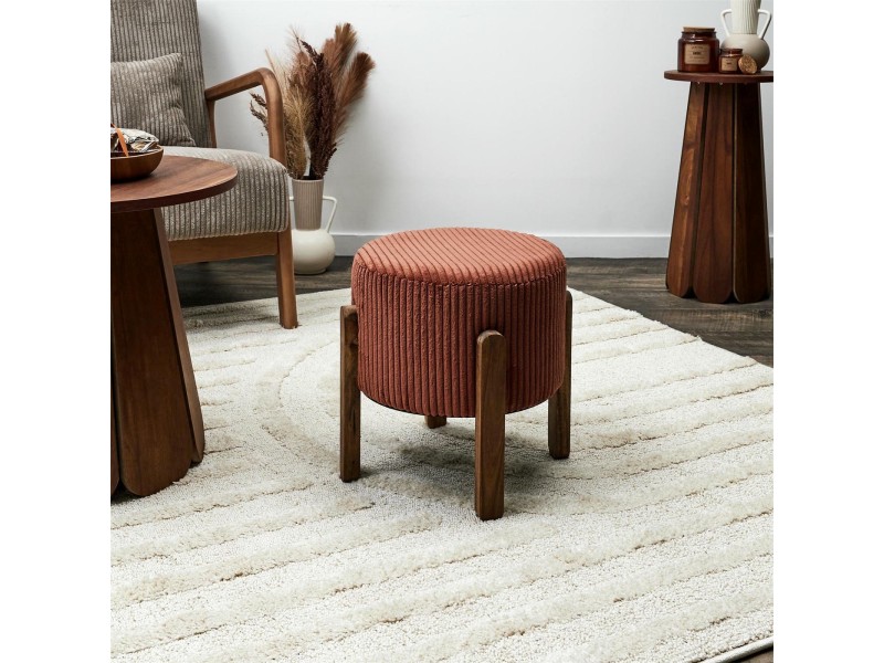 Stołek Scott terakotta sztruksowy - Intesi