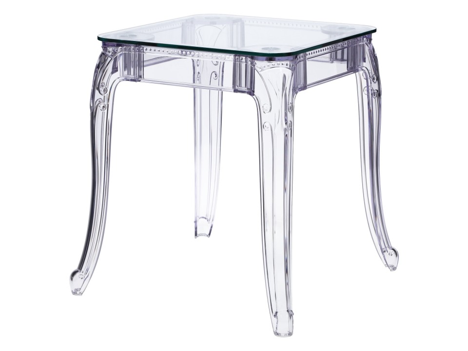 Stół Ghost 62x62cm transparentny - Intesi