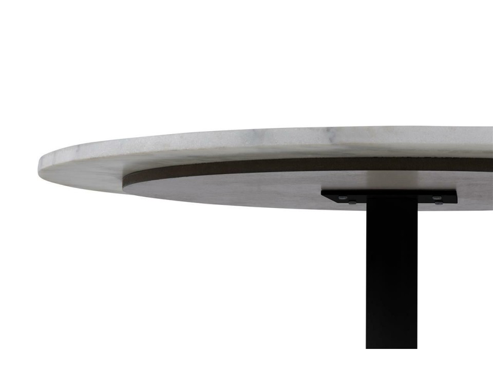 Stół Tarifa biały marmur czarna podstawa - ACTONA