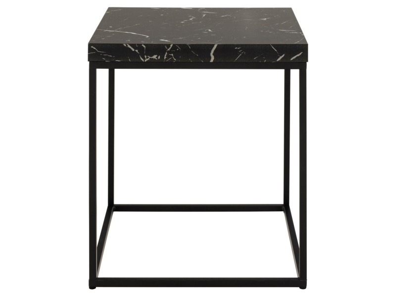 Stolik Barossa 40x40cm czarny marmur - ACTONA