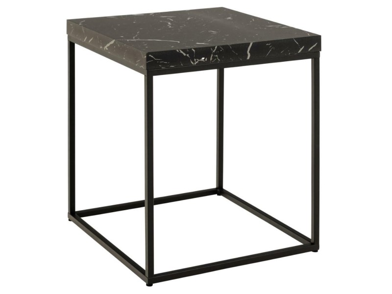 Stolik Barossa 40x40cm czarny marmur - ACTONA