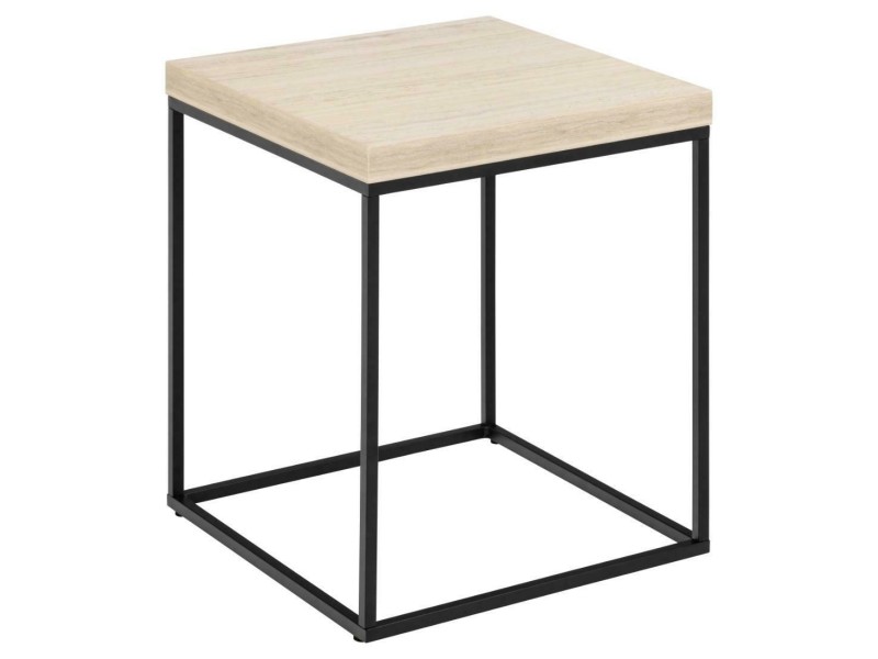 Stolik Barossa 40x40cm beżowy trawertyn - ACTONA