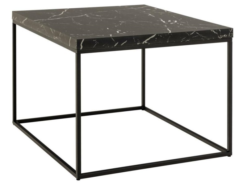 Stolik Barossa 60x60cm czarny marmur - ACTONA