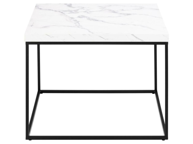 Stolik Barossa 60x60cm biały marmur - ACTONA
