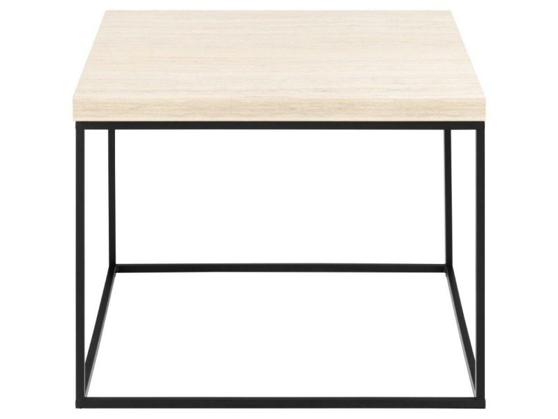 Stolik Barossa 60x60cm beżowy traweryn - ACTONA