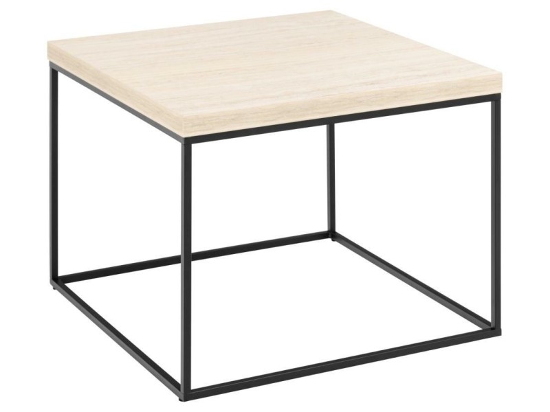 Stolik Barossa 60x60cm beżowy traweryn - ACTONA