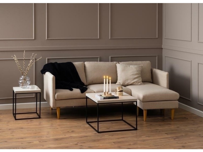 Stolik Barossa 60x60cm beżowy traweryn - ACTONA