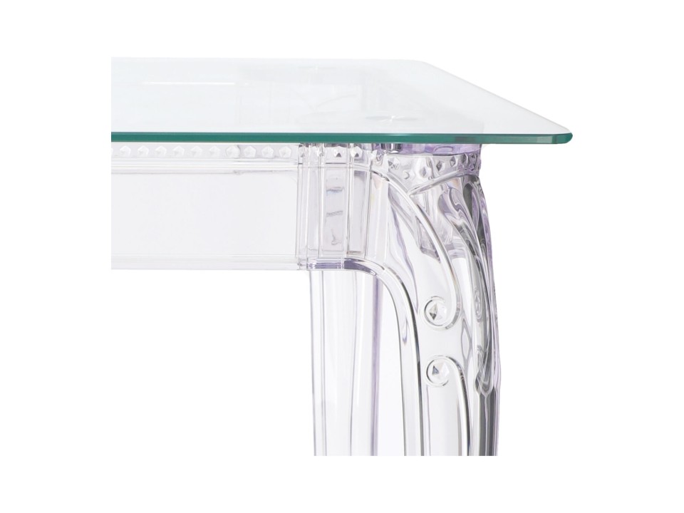 Stół Ghost 80x80cm kwadratowy transparentny - Intesi