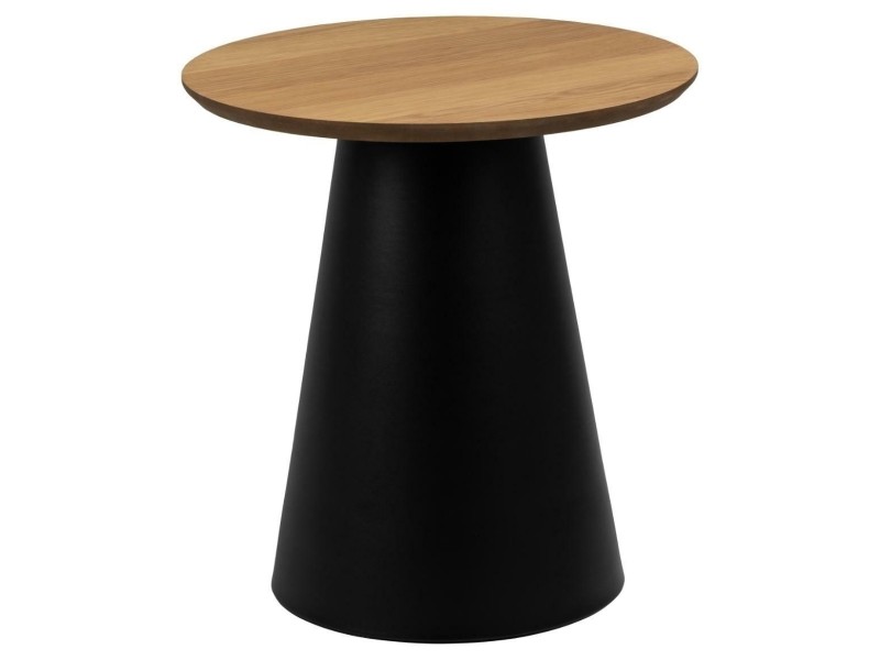 Stolik Soli 45cm dąb/czarny - ACTONA