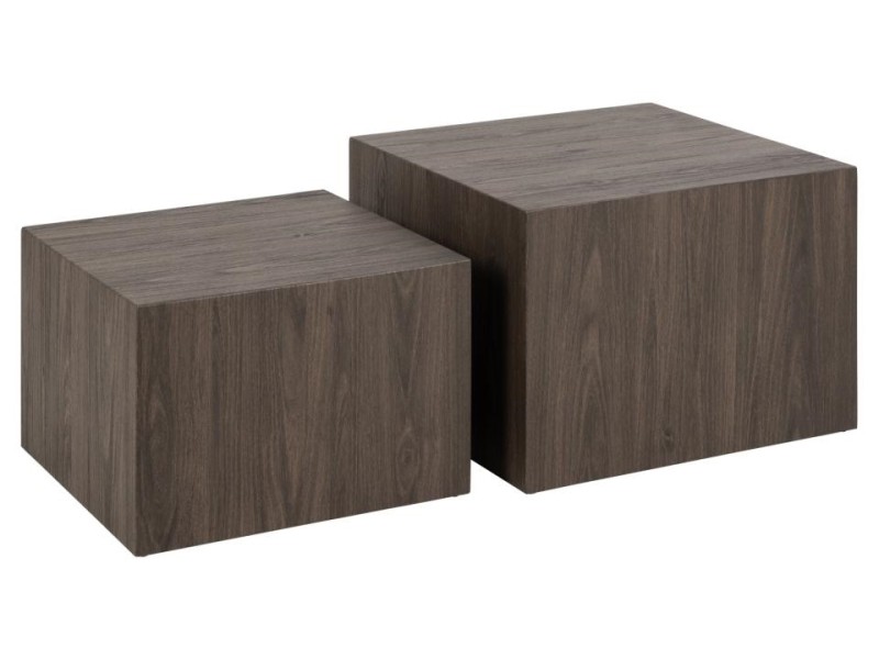Zestaw 2 stolików kawowych Dice dymiony jesion - ACTONA
