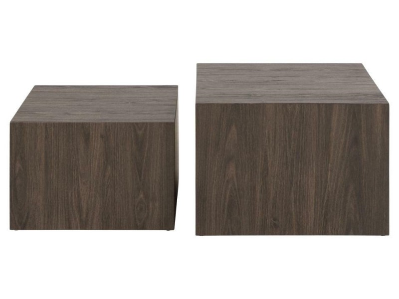 Zestaw 2 stolików kawowych Dice dymiony jesion - ACTONA
